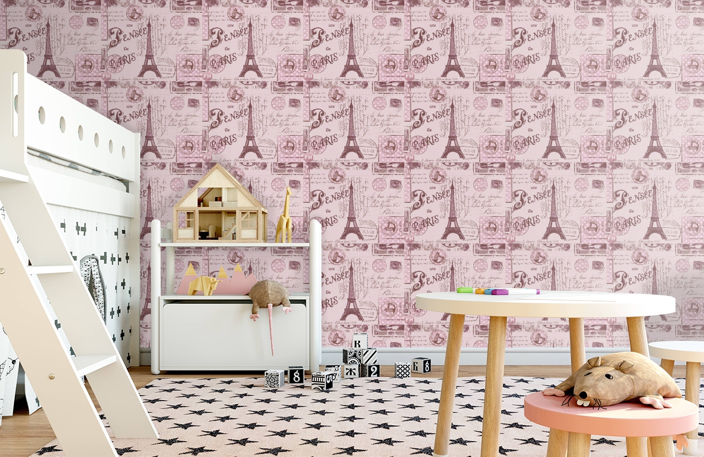 Обои 93630-2 фото в интерьере детская