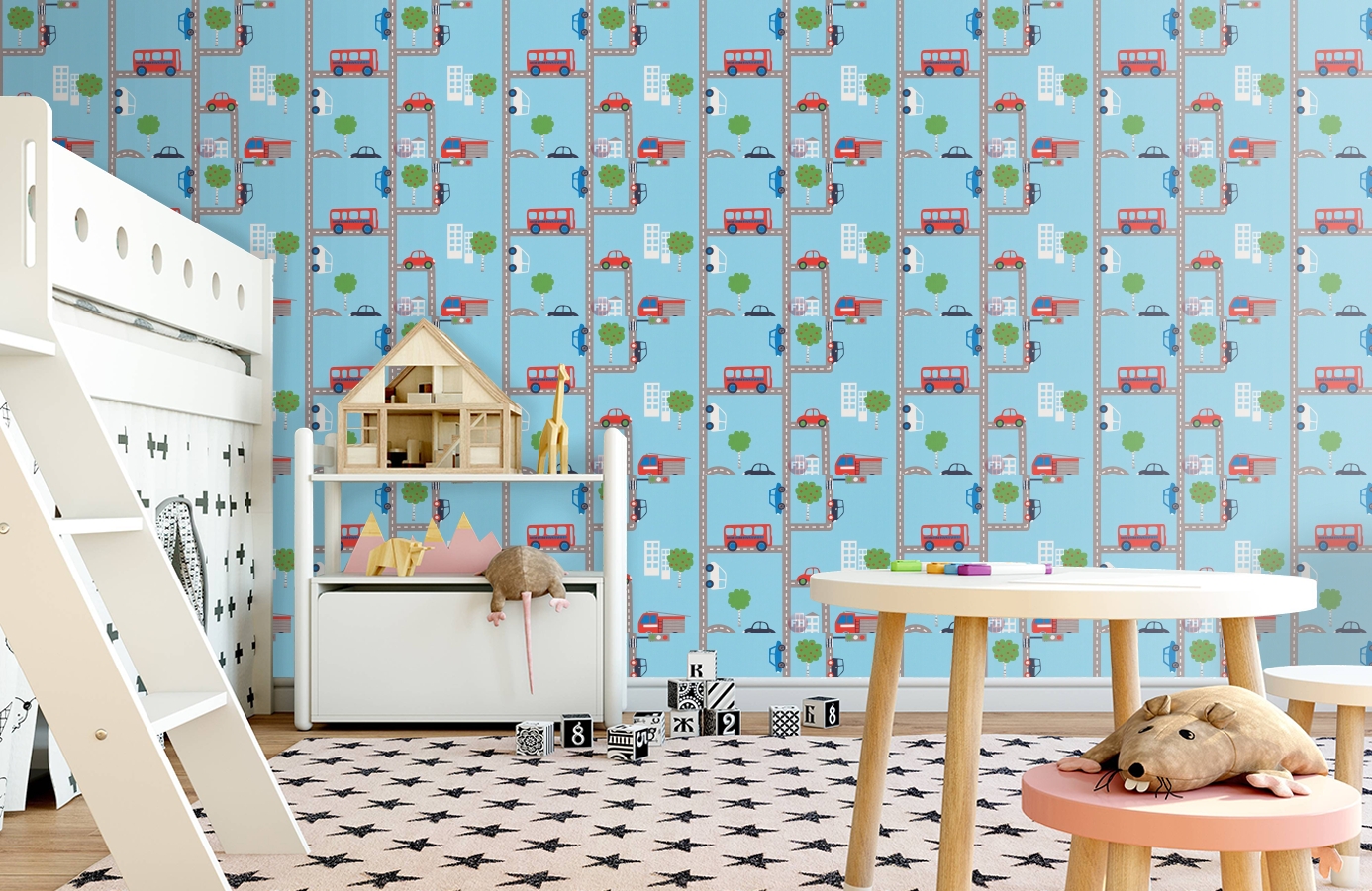 Обои 93632-1 фото в интерьере детская