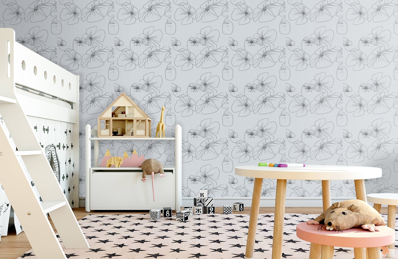 Обои 95523-4 фото в интерьере детская