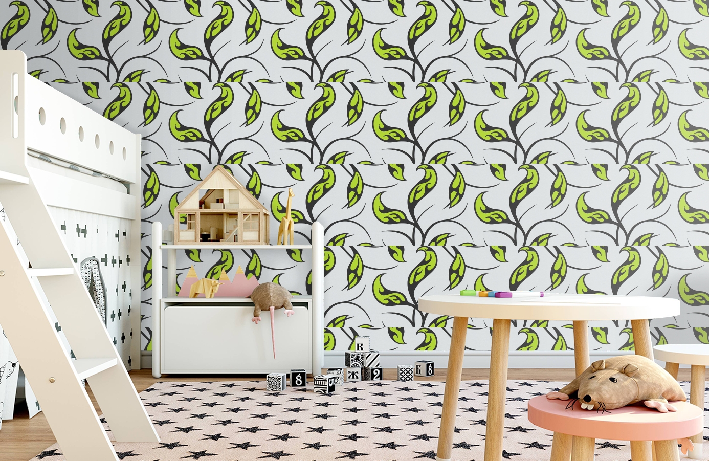 Обои 95525-5 фото в интерьере детская