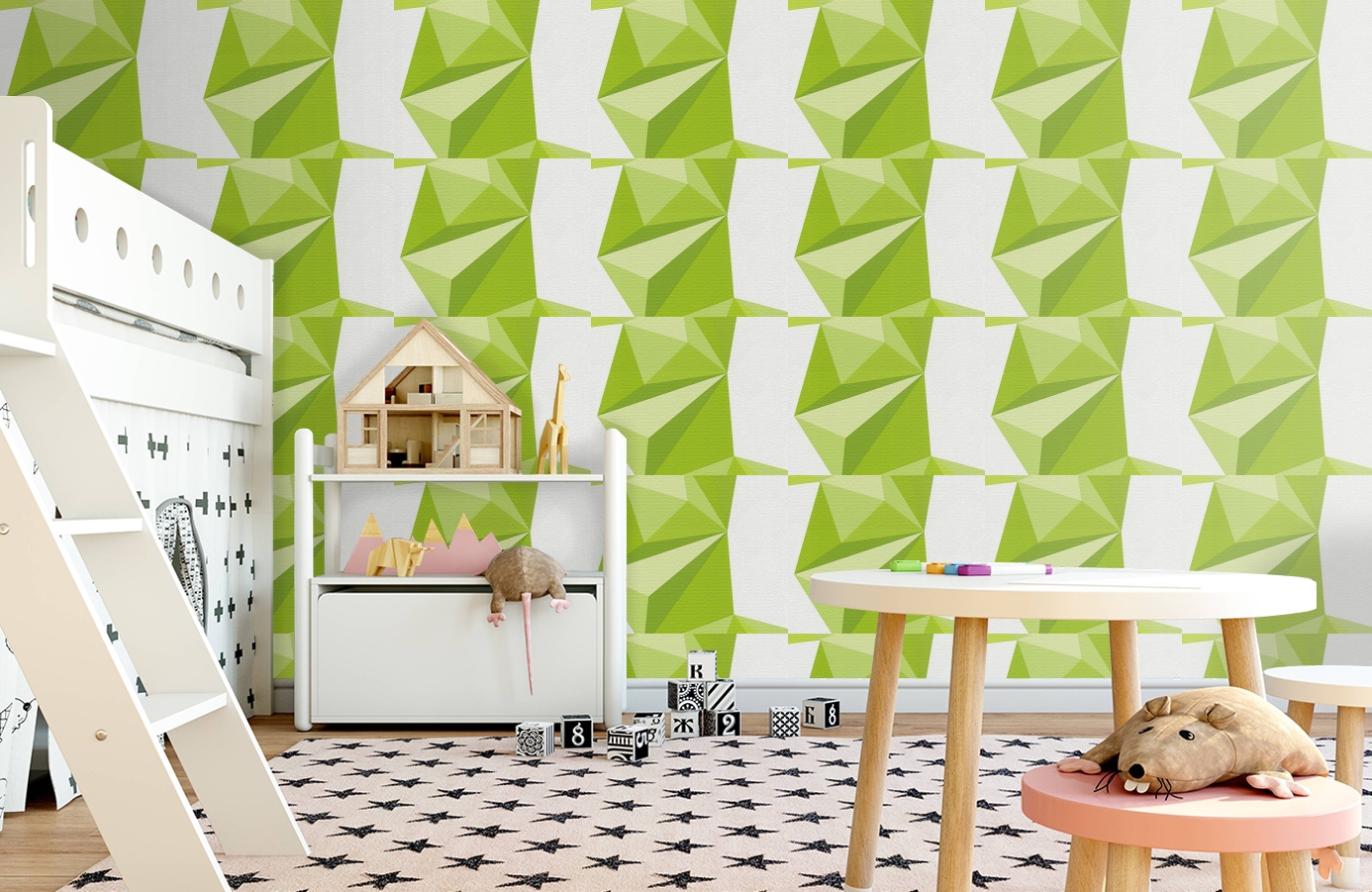 Обои 95654-1 фото в интерьере детская