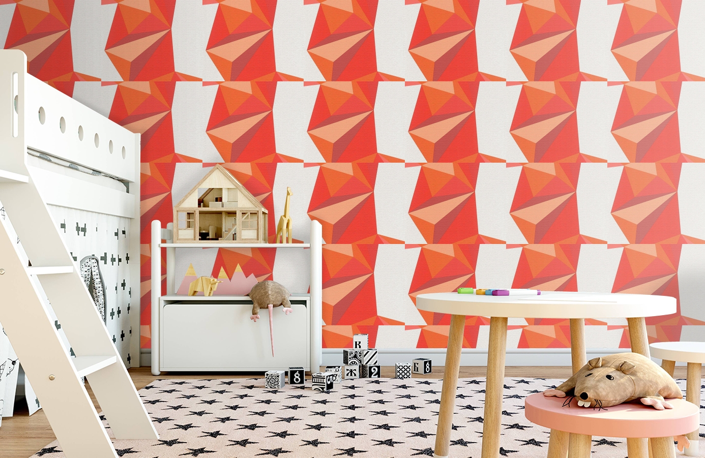 Обои 95654-2 фото в интерьере детская