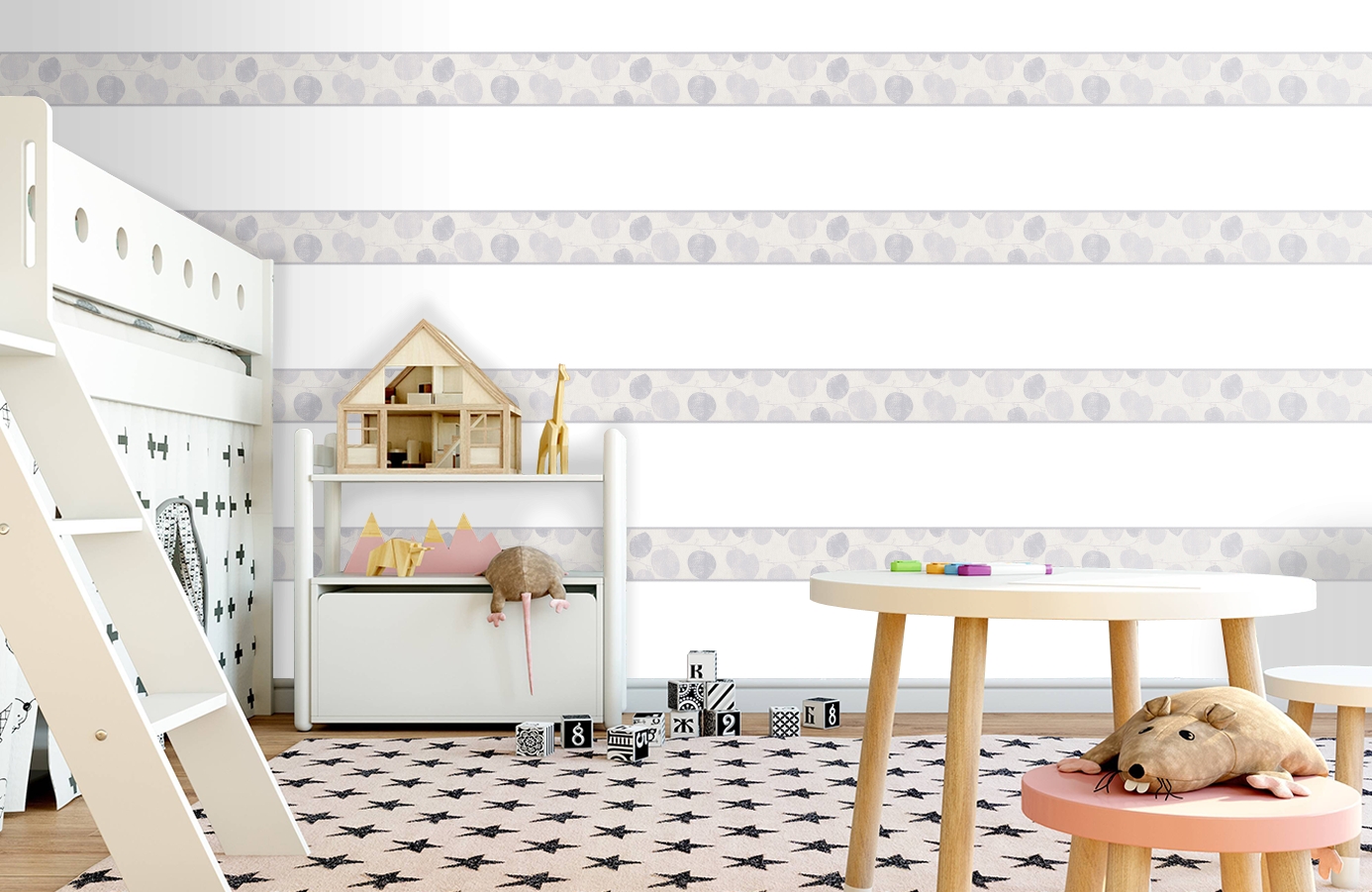 Обои 95868-3 фото в интерьере детская