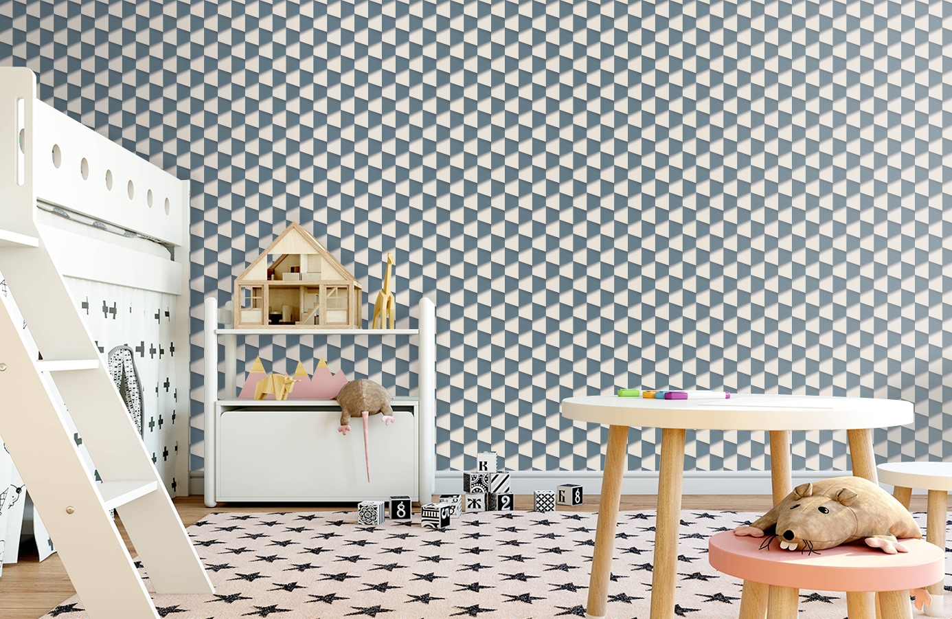 Обои 96018-2 фото в интерьере детская