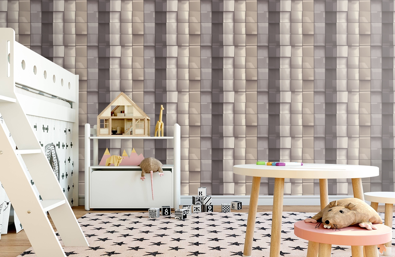 Обои 96020-2 фото в интерьере детская