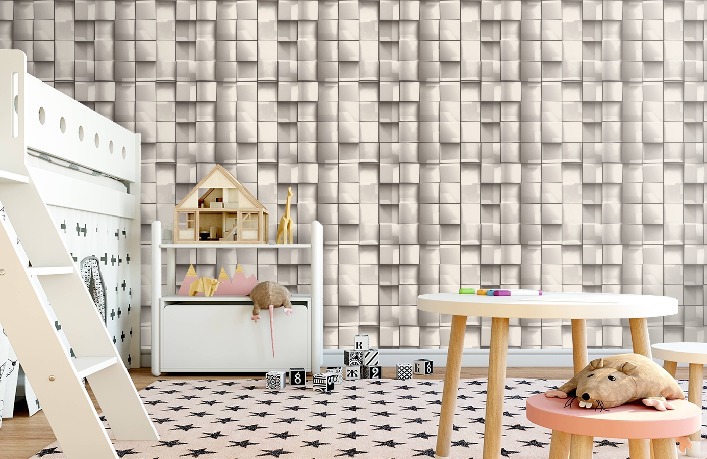 Обои 96020-3 фото в интерьере детская