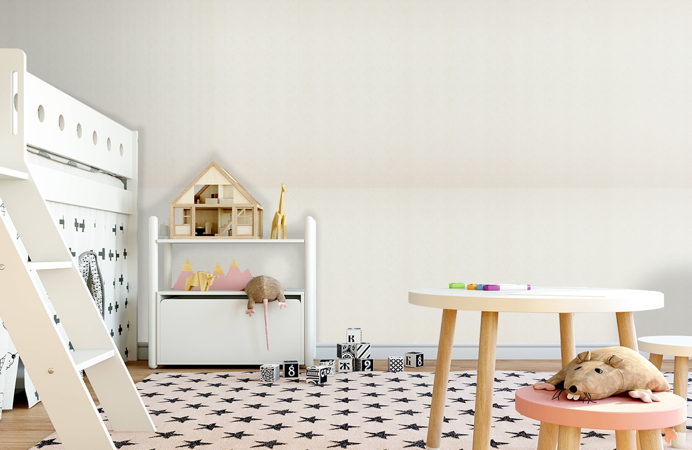 Обои 17641 фото в интерьере детская