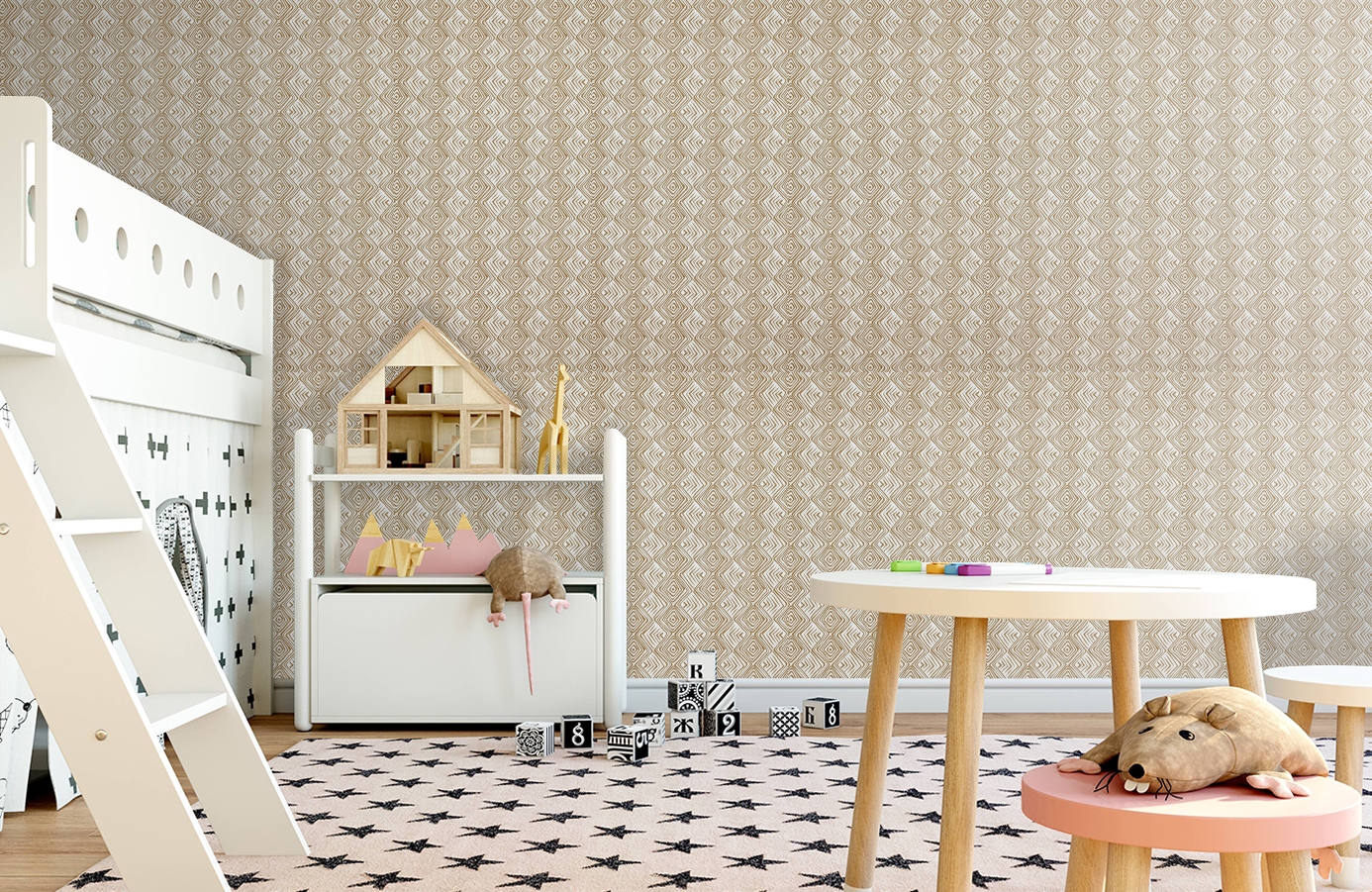 Обои 17643 фото в интерьере детская