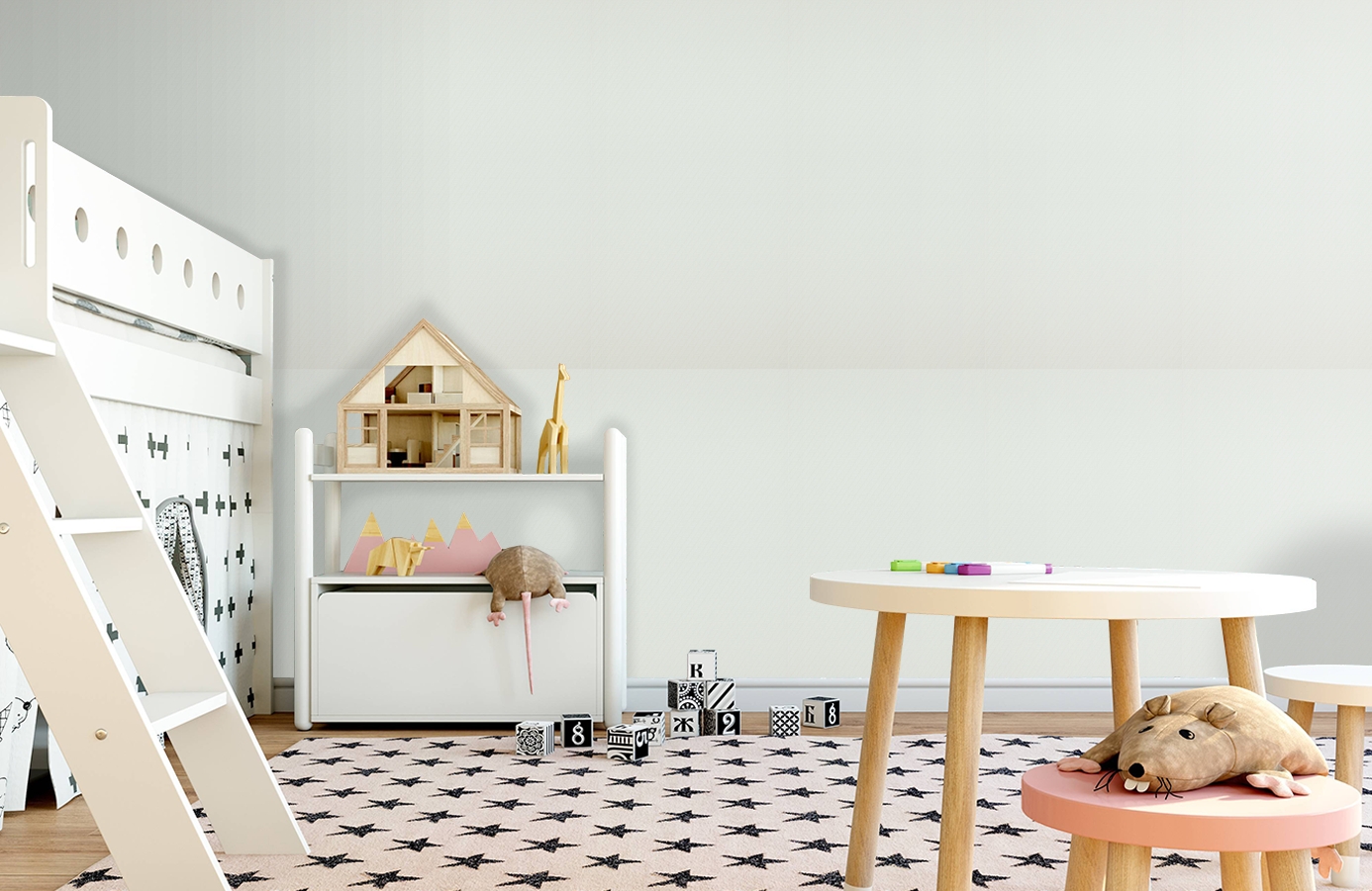 Обои 17655 фото в интерьере детская