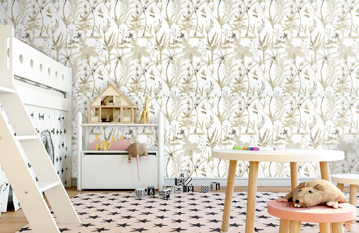 Обои 17661 фото в интерьере детская