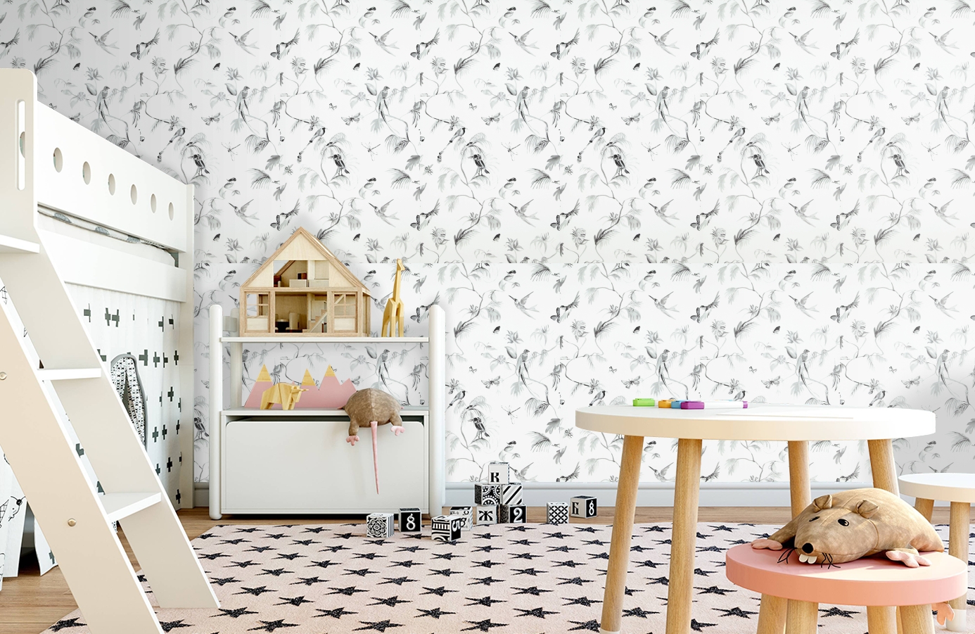 Обои 17716 фото в интерьере детская