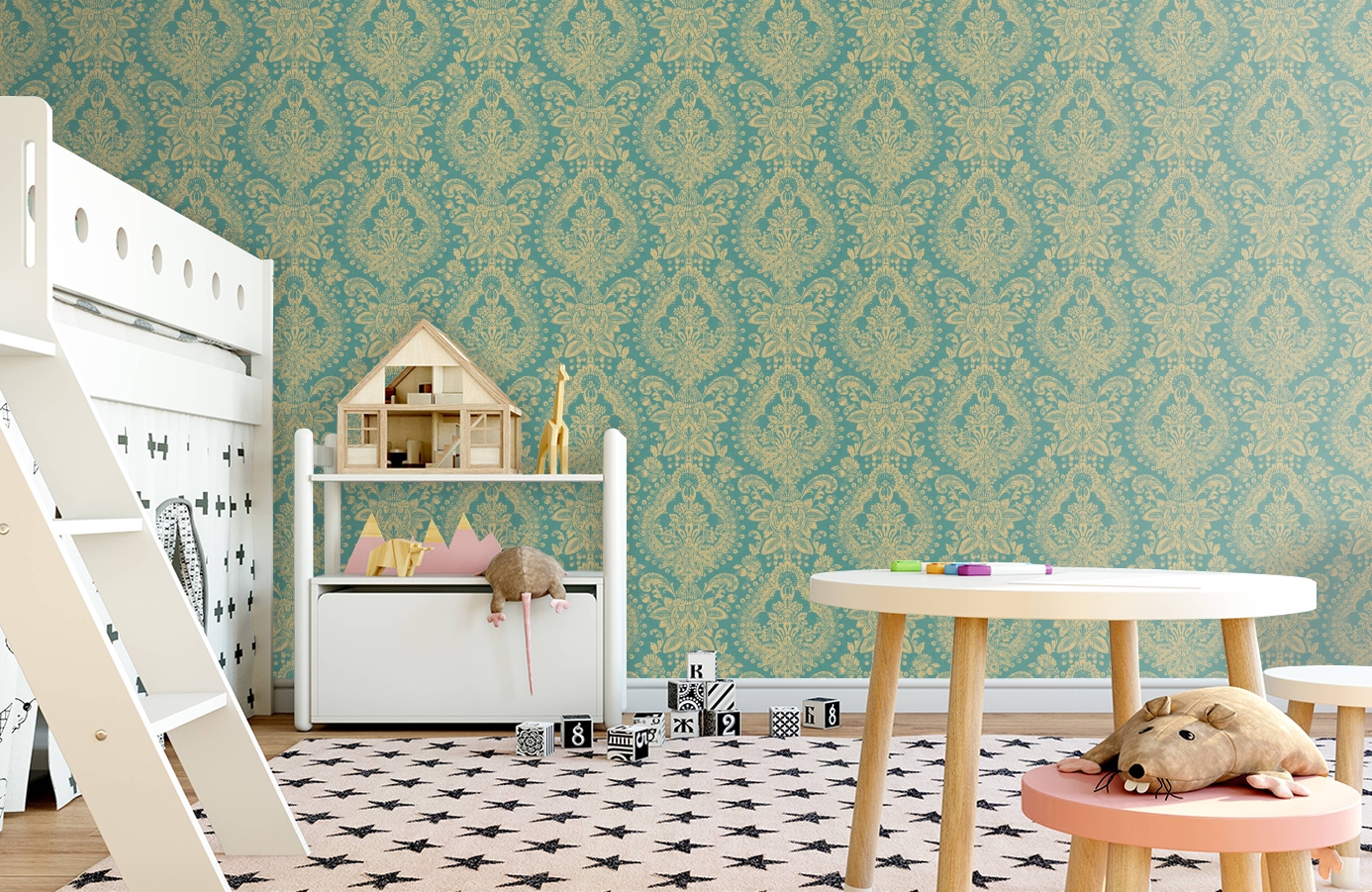 Обои 1916 фото в интерьере детская