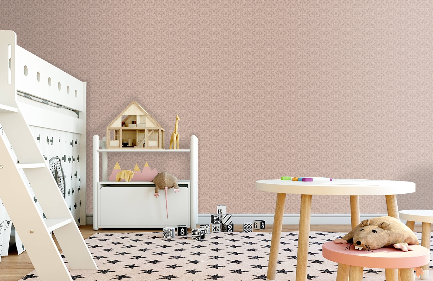 Обои 7274 фото в интерьере детская