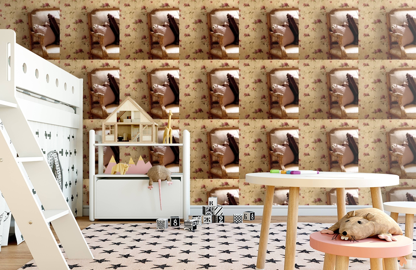 Обои 97012 фото в интерьере детская