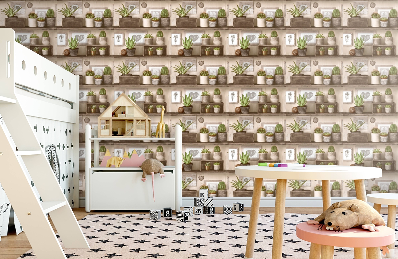 Обои 2016-02 фото в интерьере детская