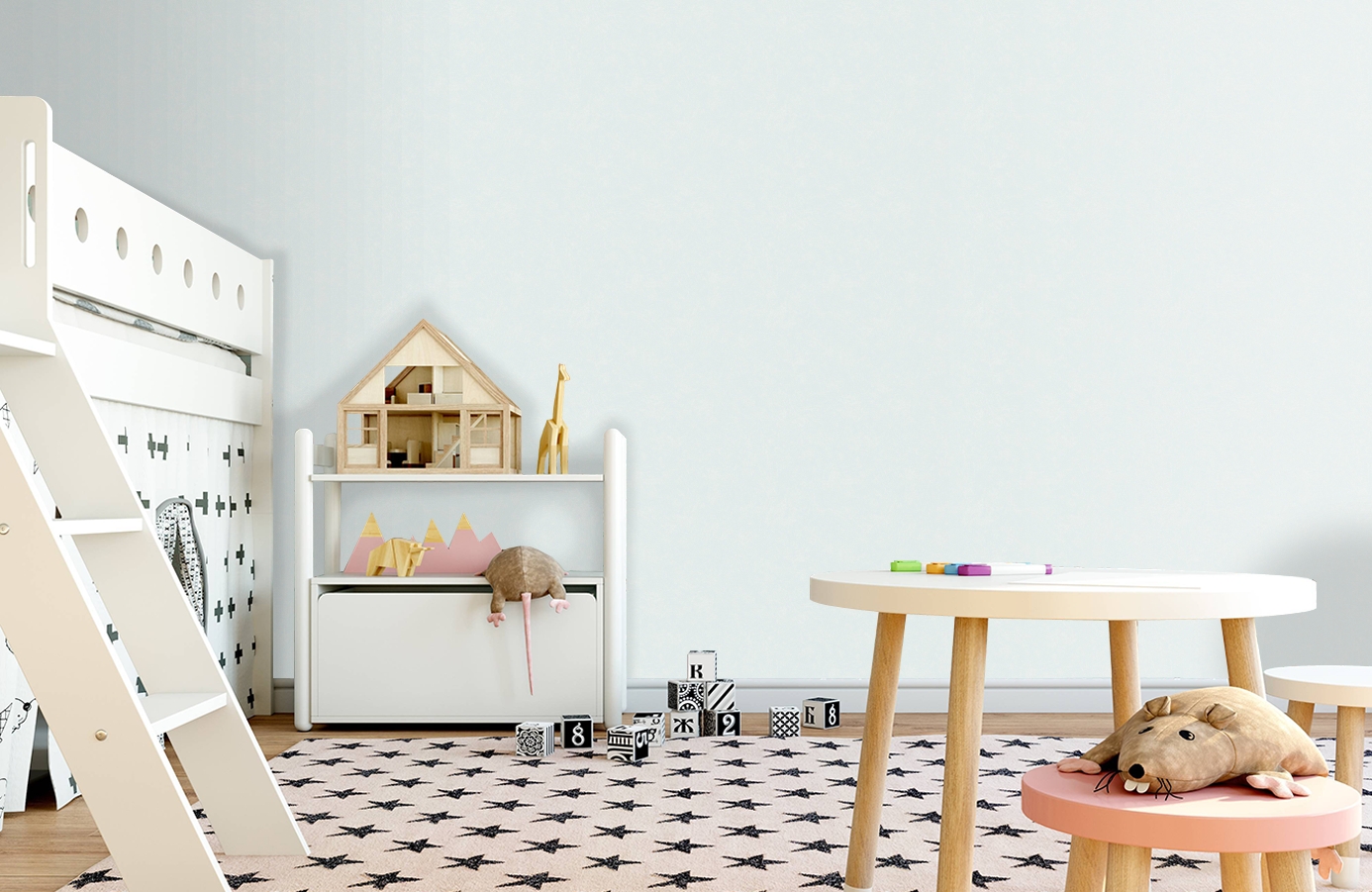 Обои 7051 фото в интерьере детская