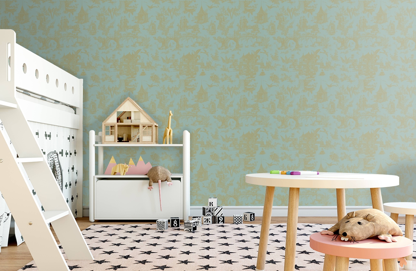 Обои FD21765 фото в интерьере детская