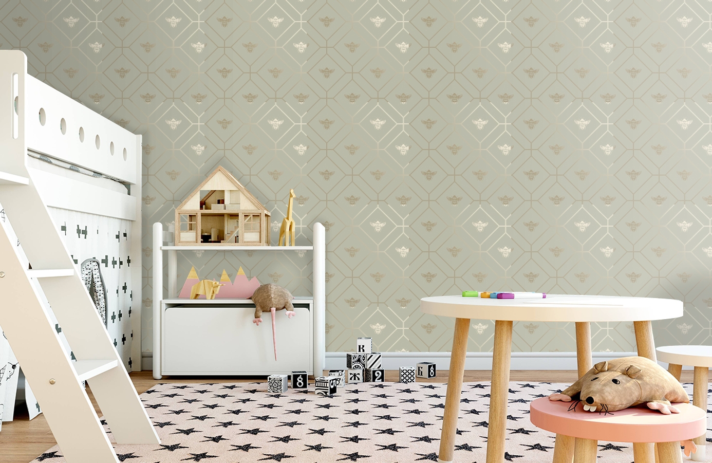 Обои 13080 фото в интерьере детская