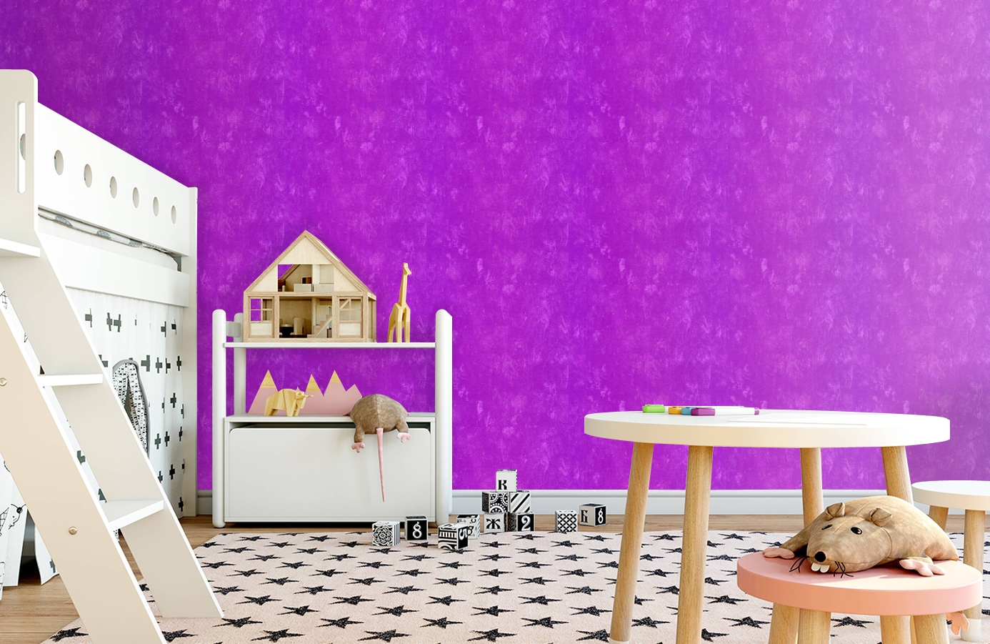 Обои 508-3 фото в интерьере детская