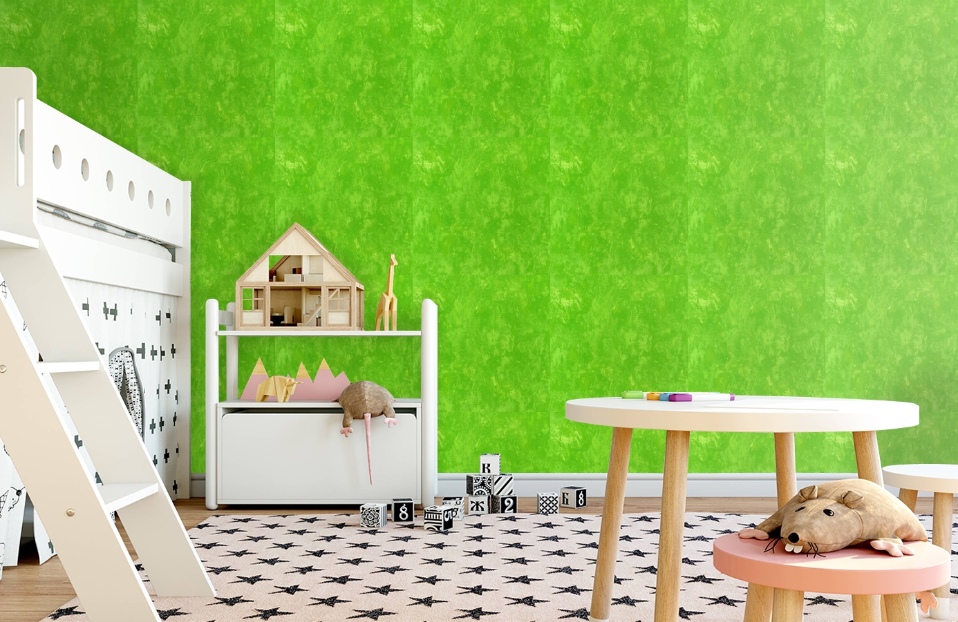 Обои 508-5 фото в интерьере детская