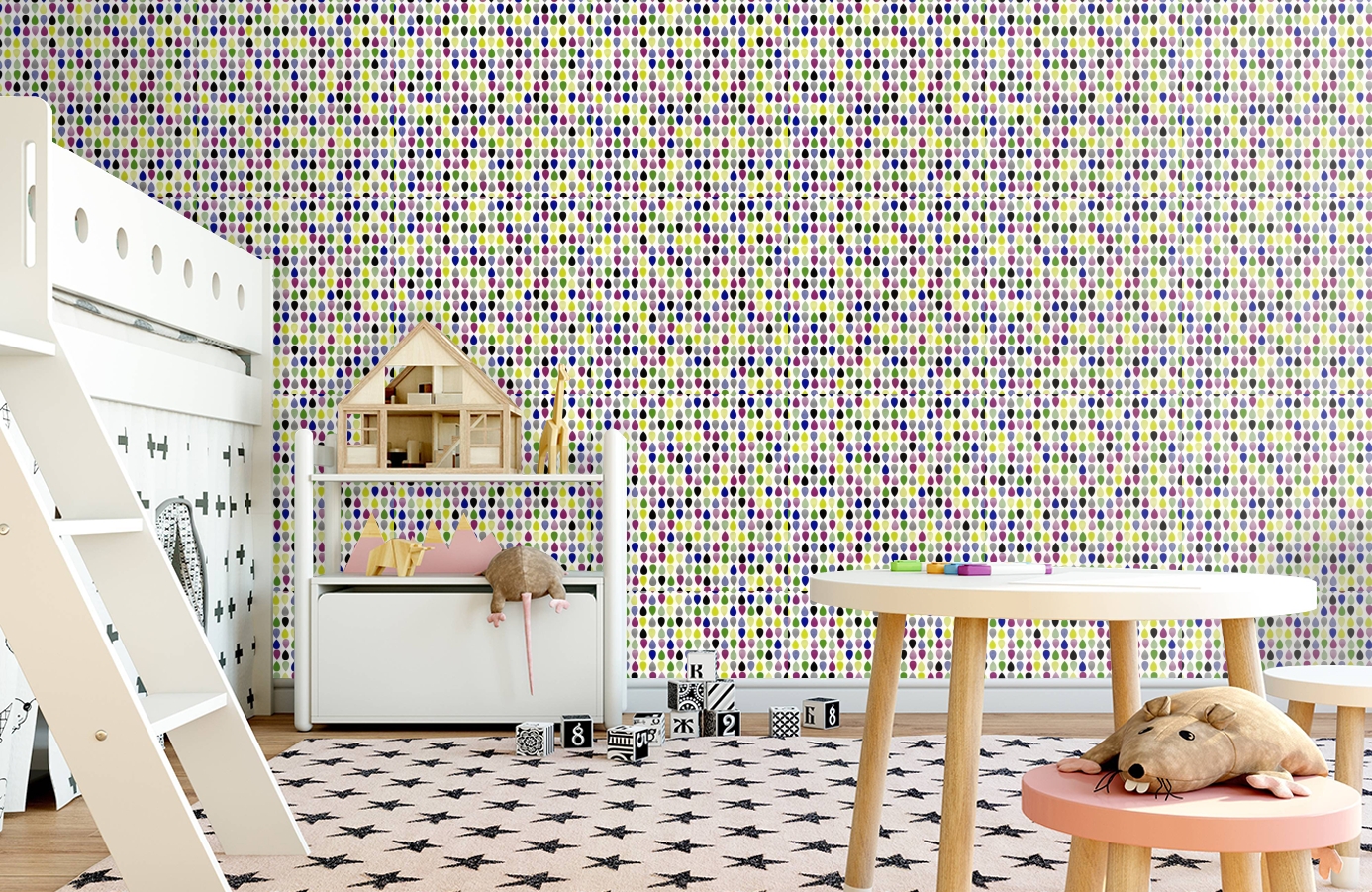 Обои 514-2 фото в интерьере детская