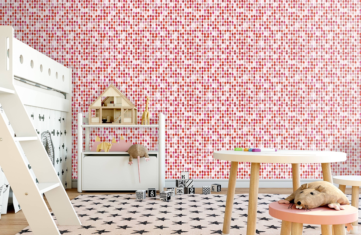 Обои 514-3 фото в интерьере детская