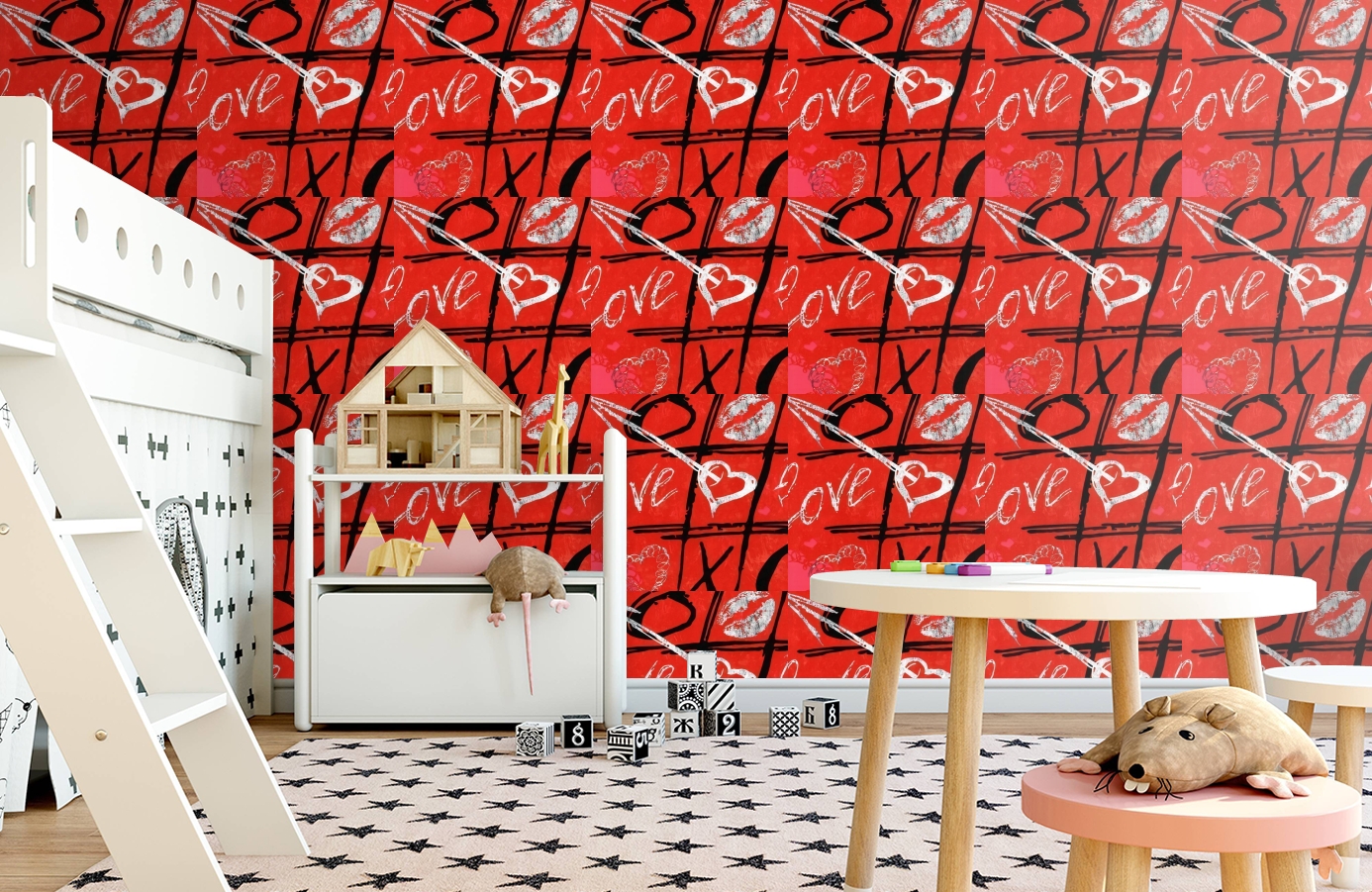 Обои 516-2 фото в интерьере детская