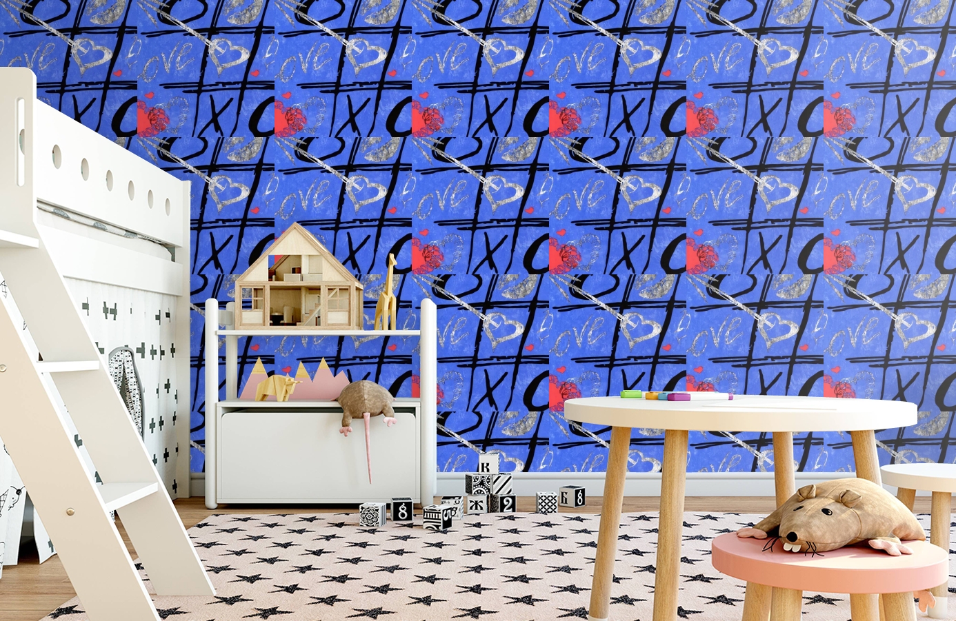 Обои 516-4 фото в интерьере детская