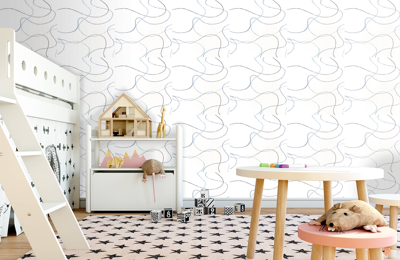 Обои 517-4 фото в интерьере детская Обои 517-4 фото в интерьере детская