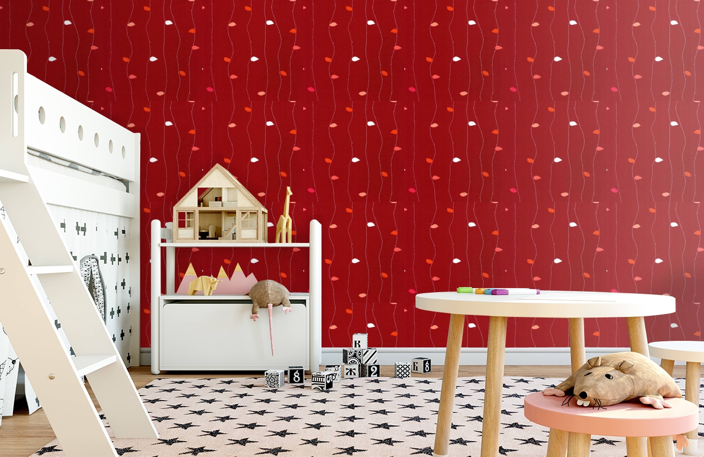 Обои 519-2 фото в интерьере детская