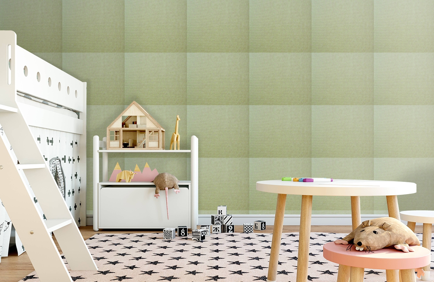 Обои 6520-8 фото в интерьере детская