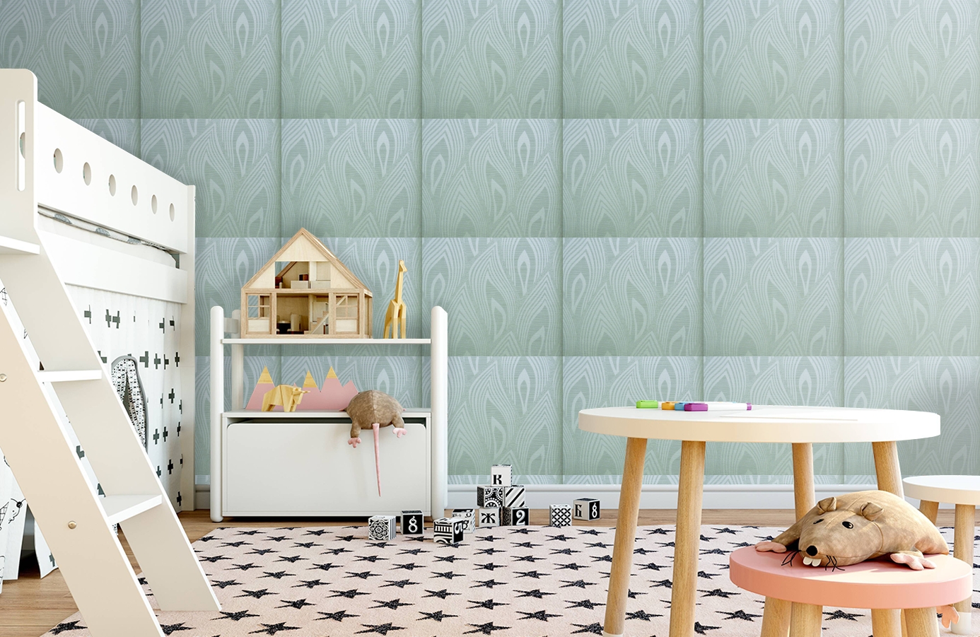 Обои 6530-6 фото в интерьере детская