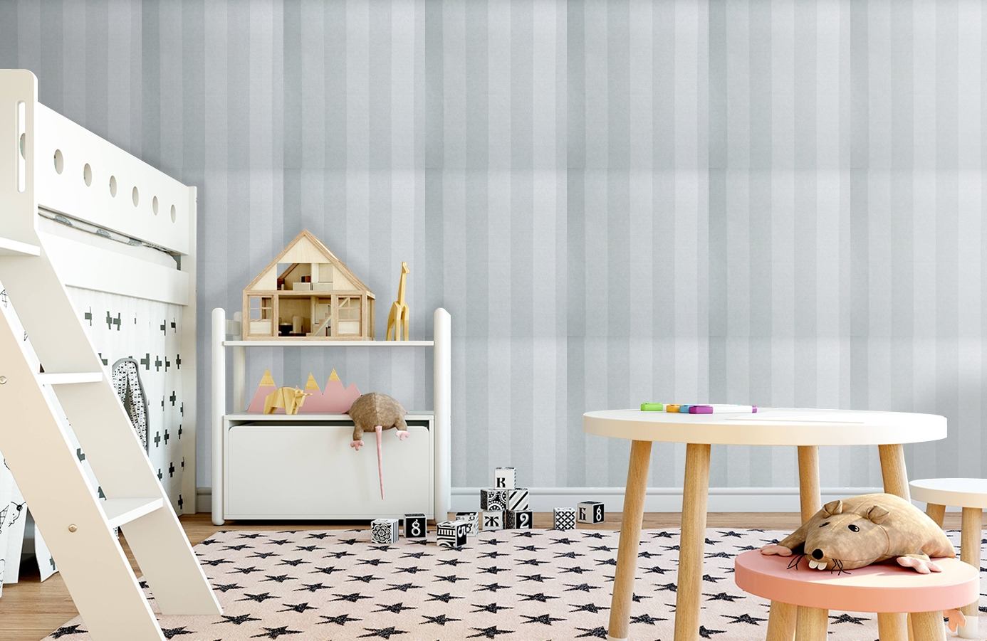 Обои 6540-2 фото в интерьере детская