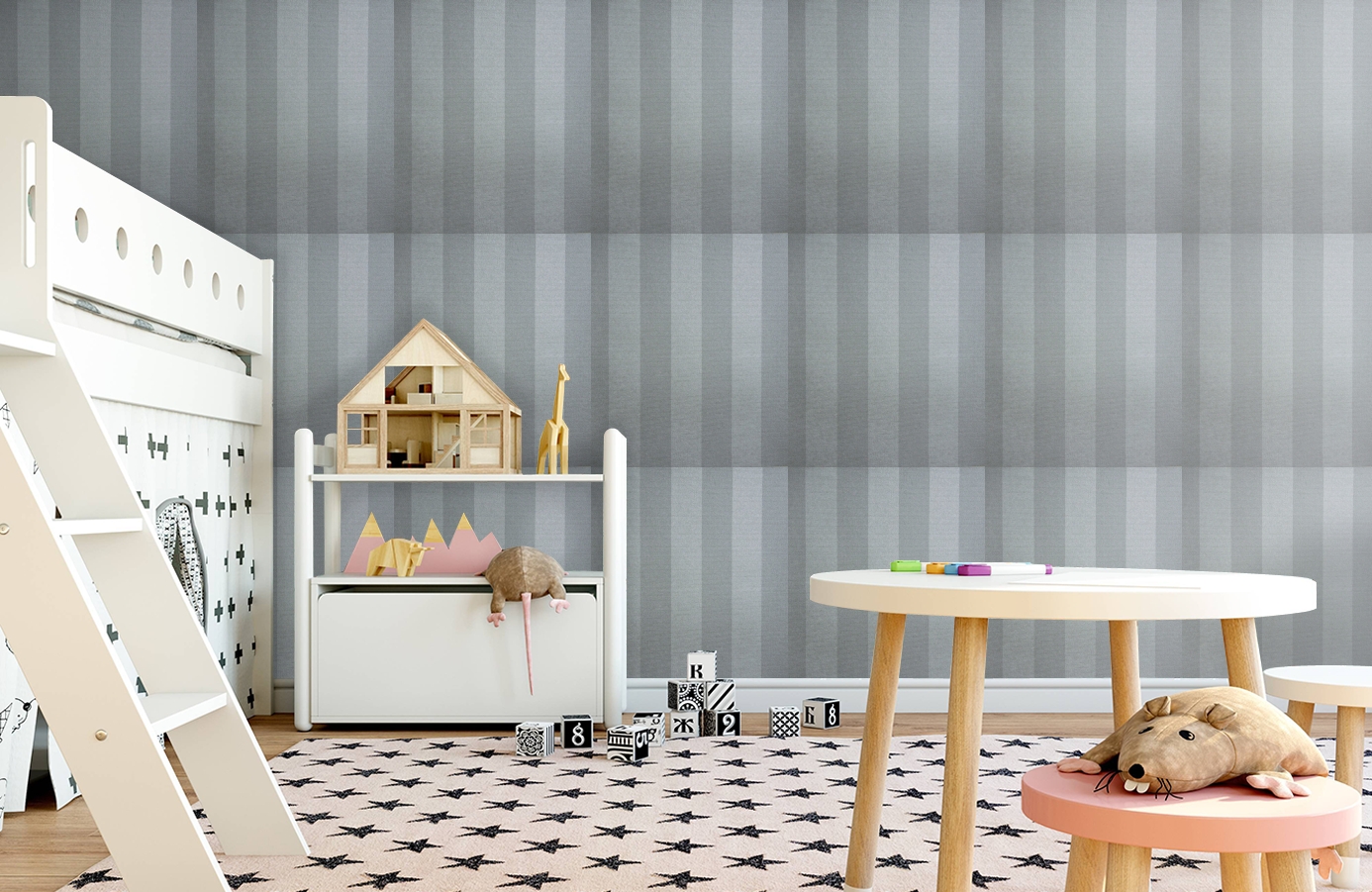 Обои 6540-3 фото в интерьере детская