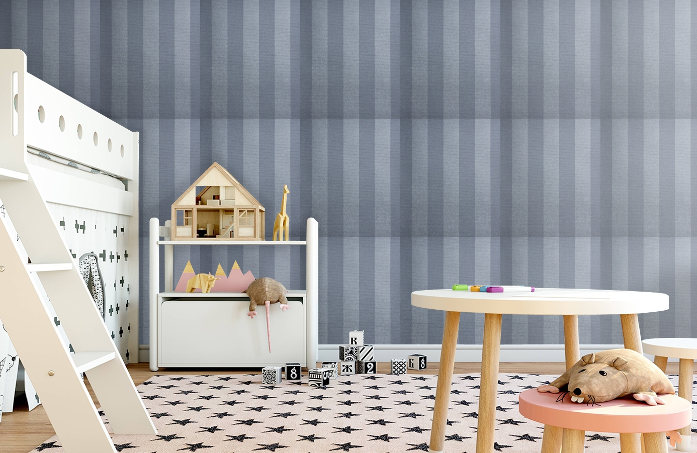 Обои 6540-7 фото в интерьере детская