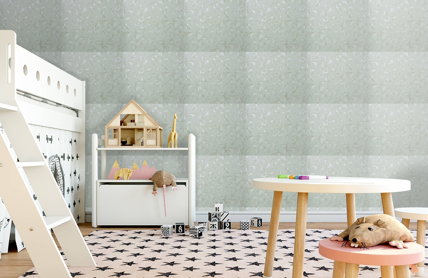 Обои 6550-2 фото в интерьере детская