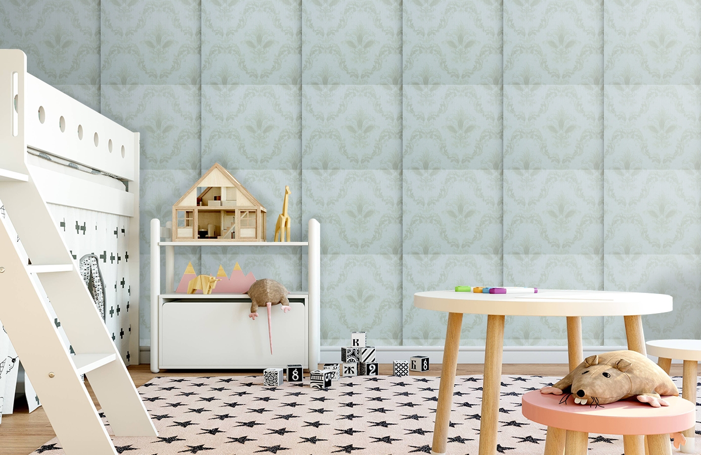 Обои 6560-2 фото в интерьере детская