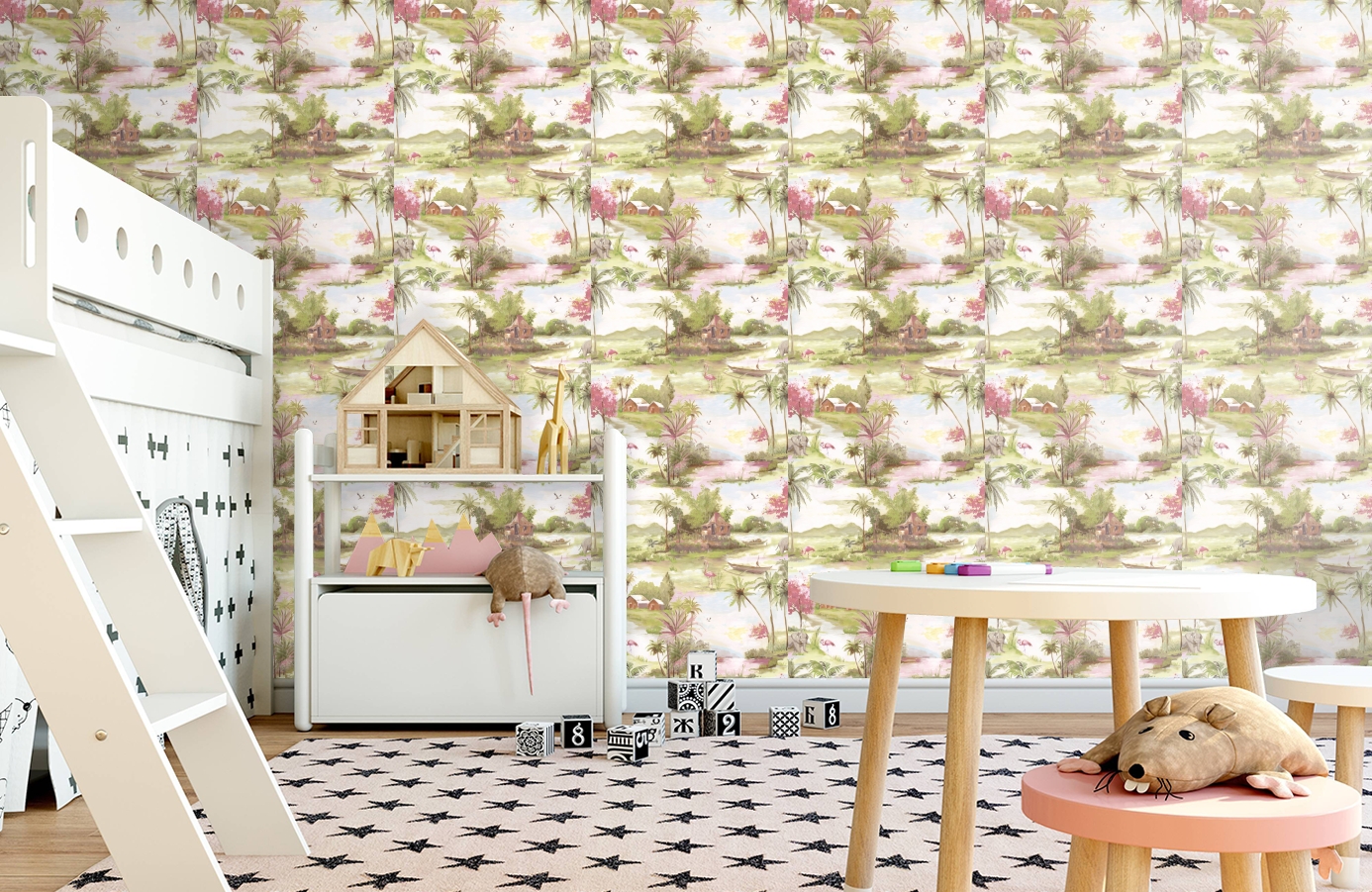 Обои 90311 фото в интерьере детская