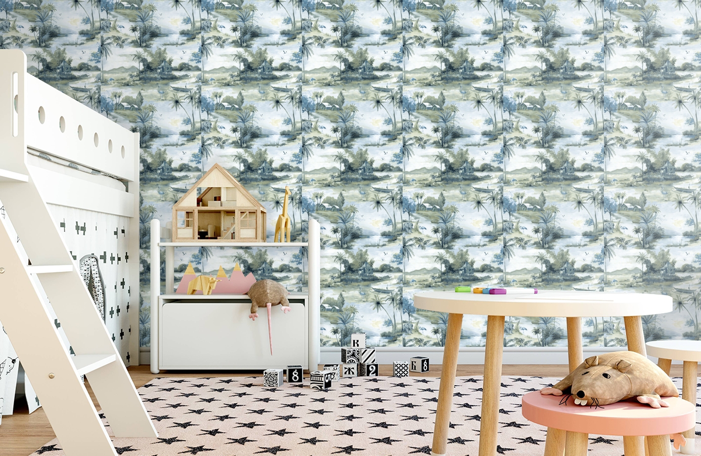 Обои 90312 фото в интерьере детская