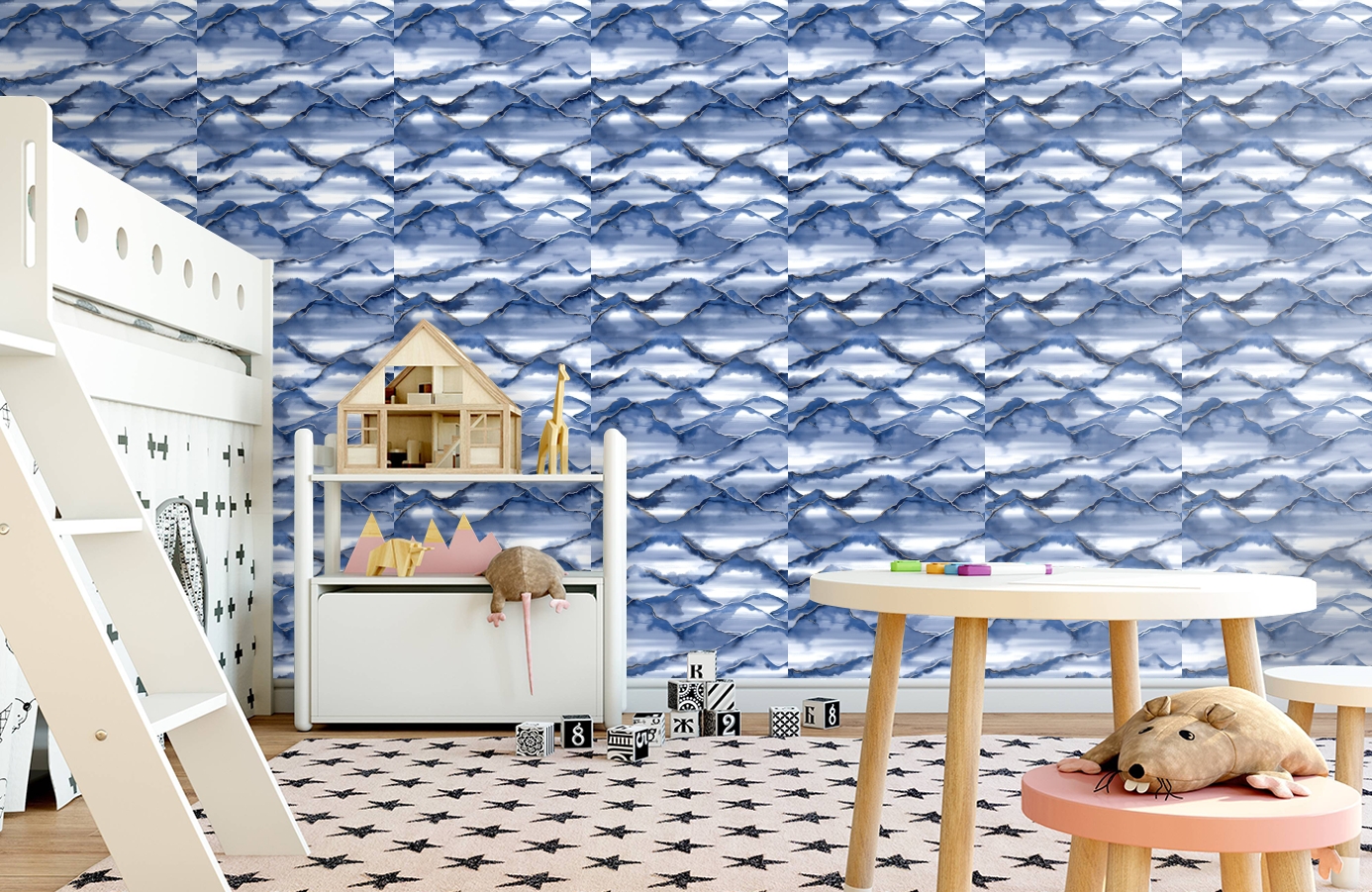 Обои 90422 фото в интерьере детская Обои 90422 фото в интерьере детская