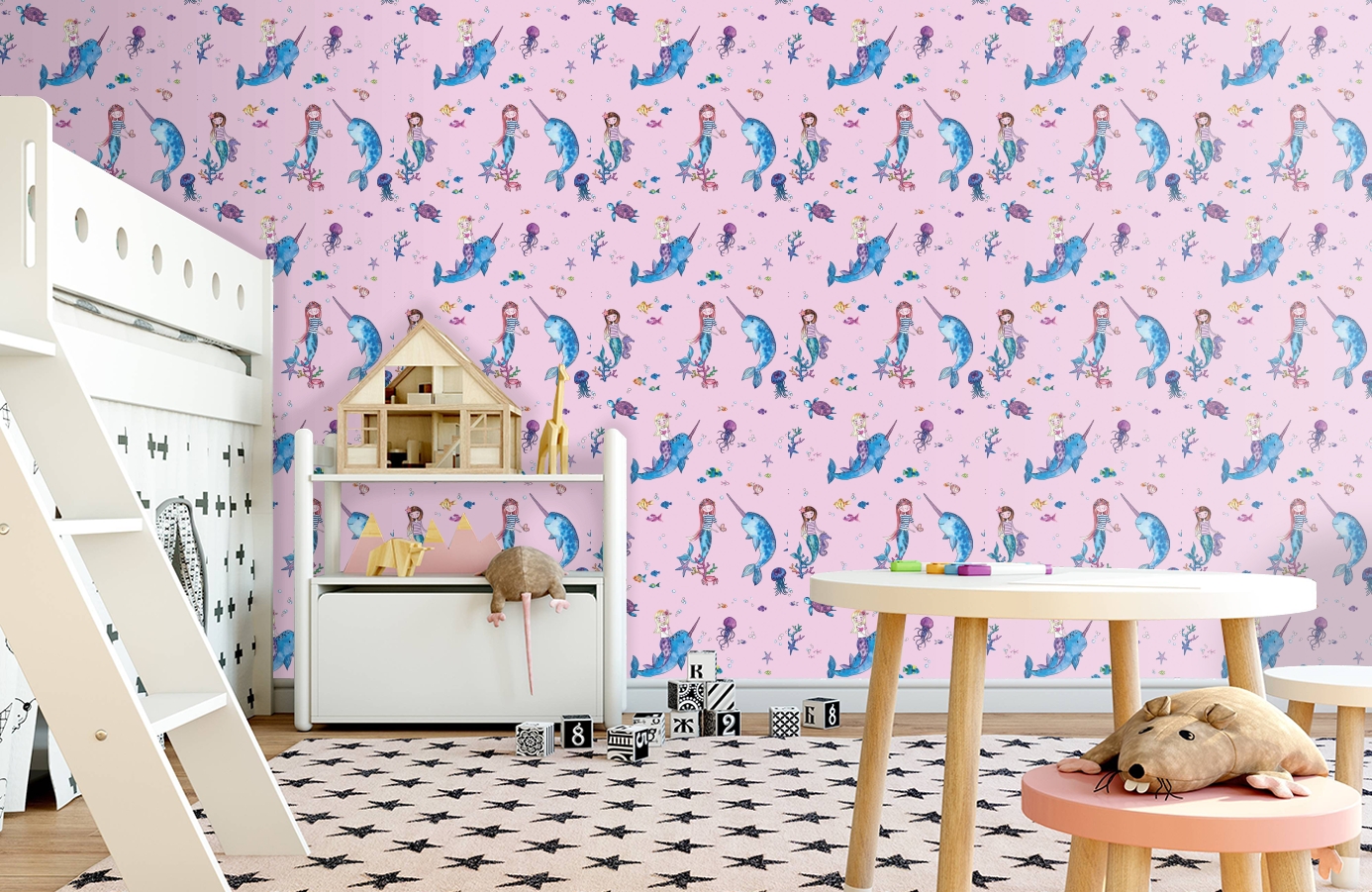 Обои 91010 фото в интерьере детская