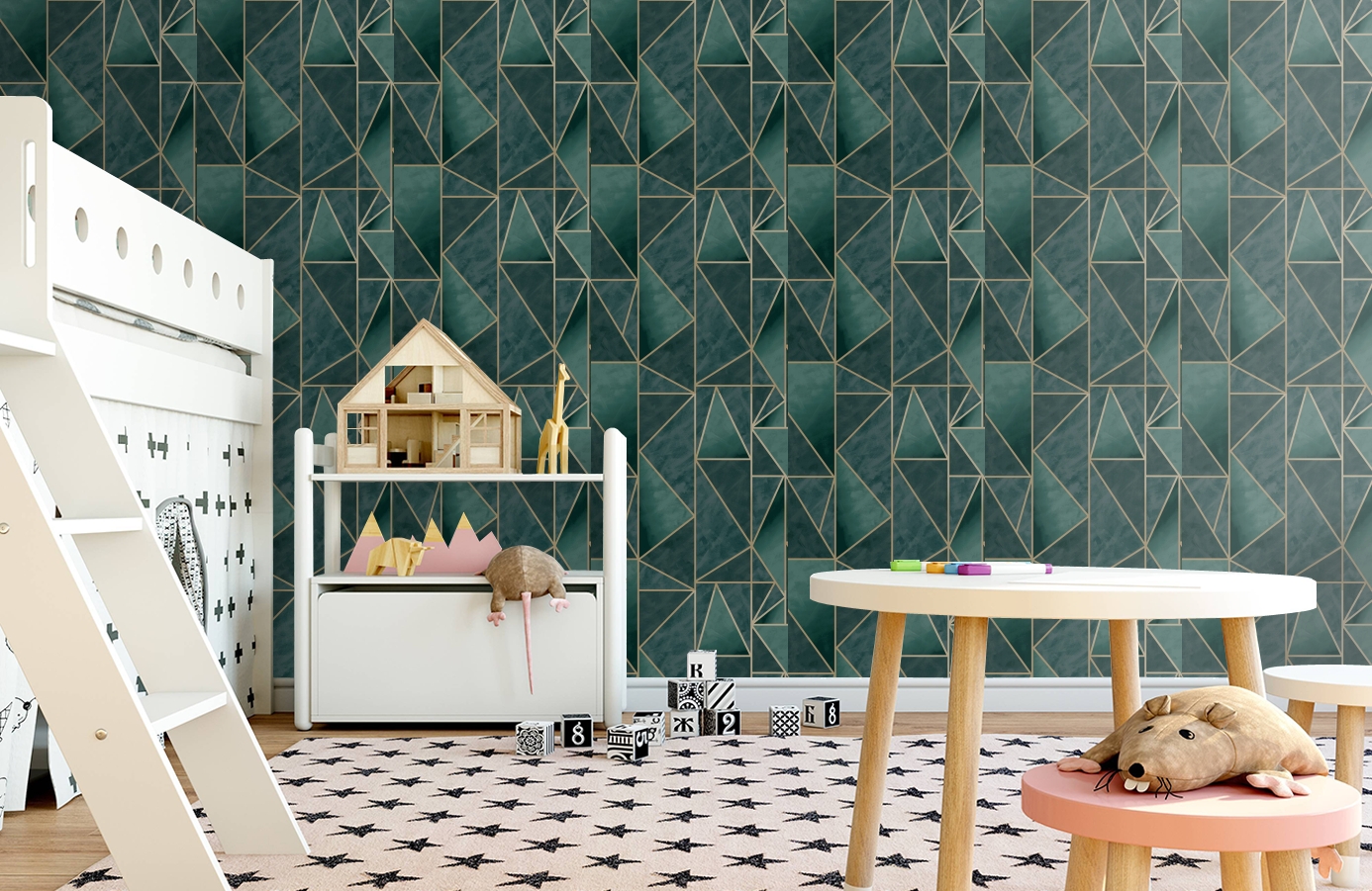 Обои 91141 фото в интерьере детская