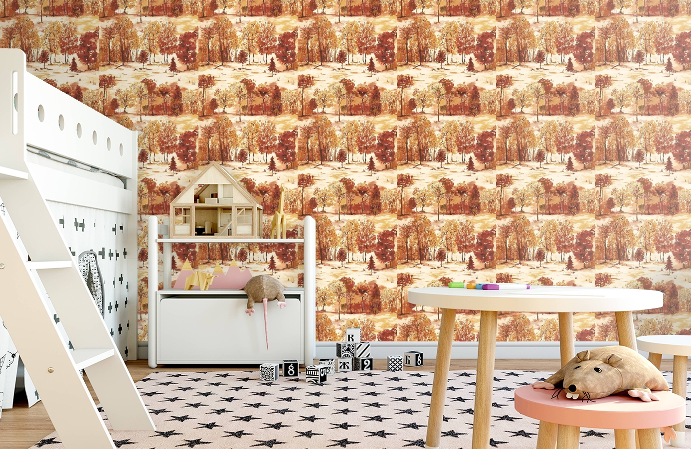 Обои 98560 фото в интерьере детская