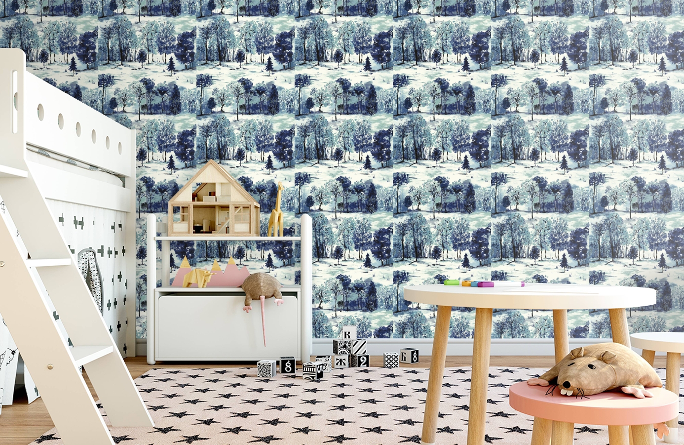 Обои 98563 фото в интерьере детская