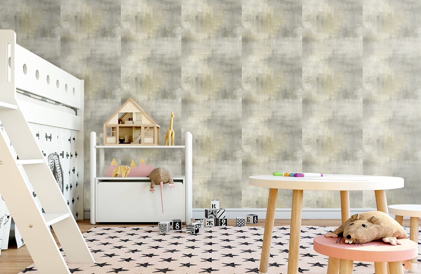Обои AH40100 фото в интерьере детская