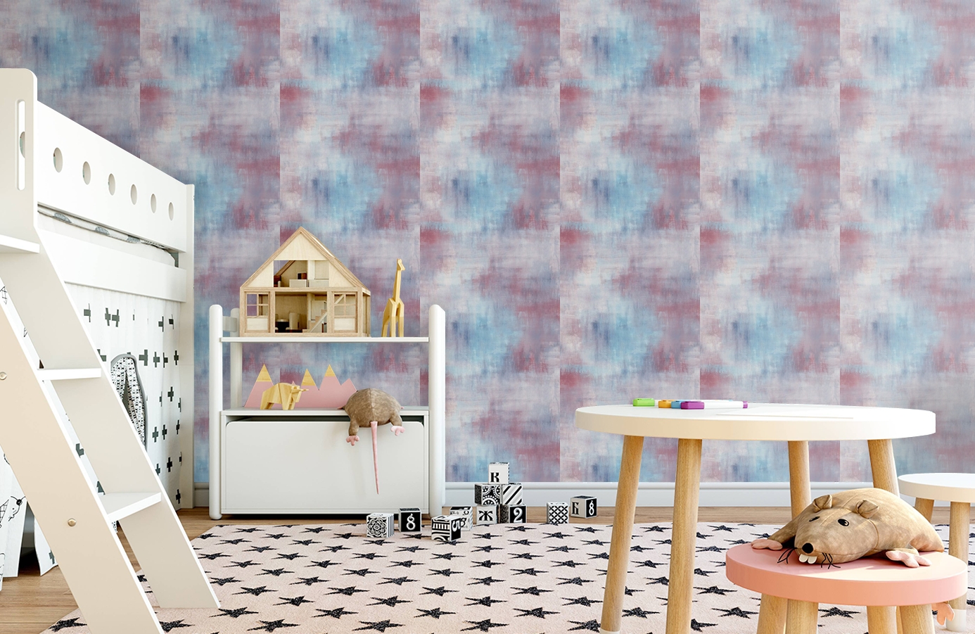 Обои AH40121 фото в интерьере детская