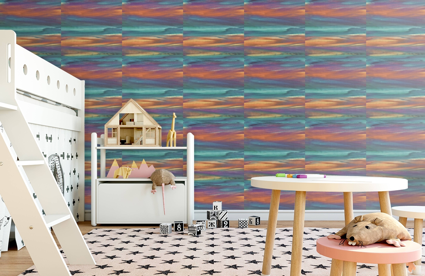Обои AH40201 фото в интерьере детская