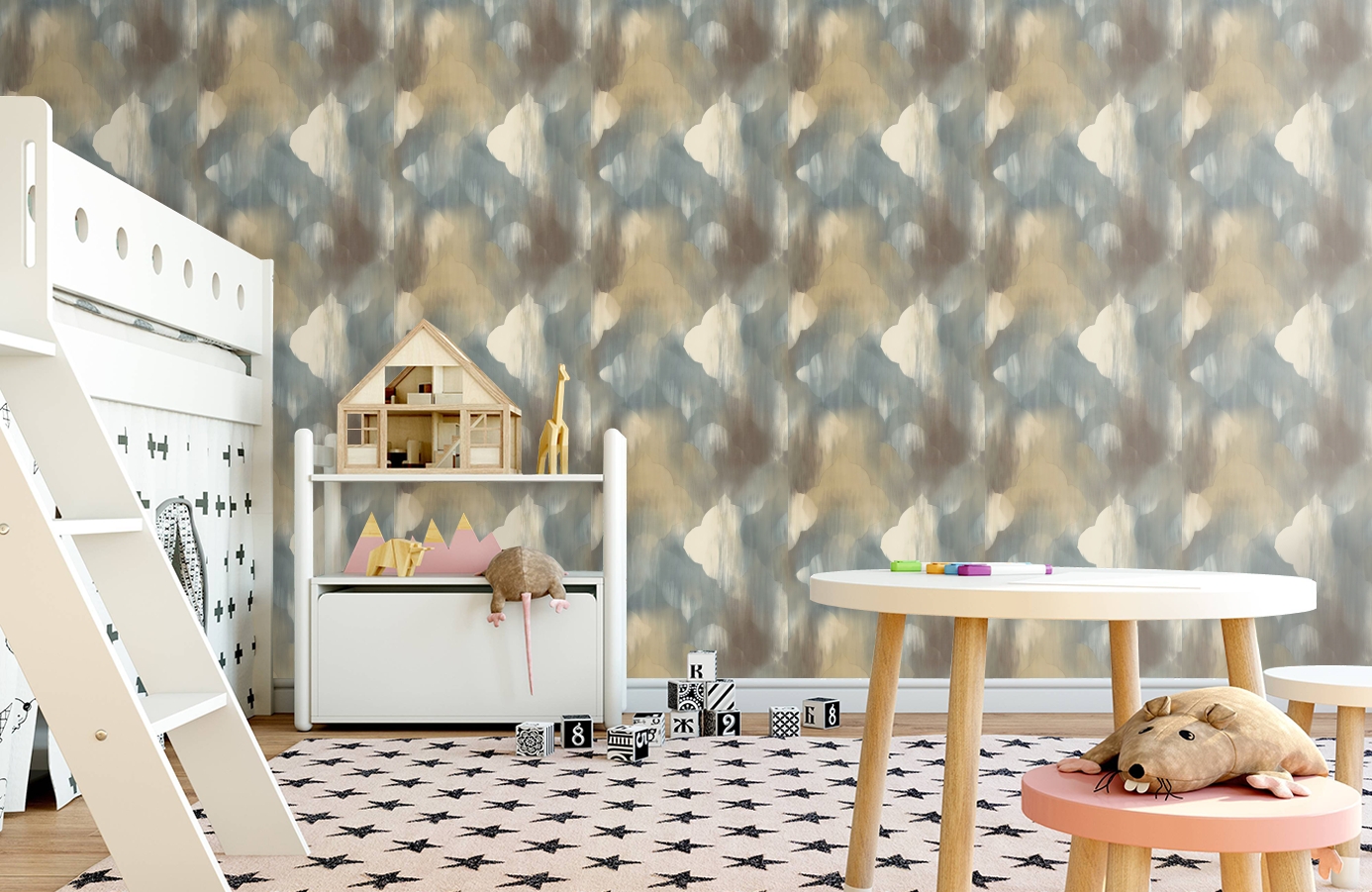 Обои AH40300 фото в интерьере детская
