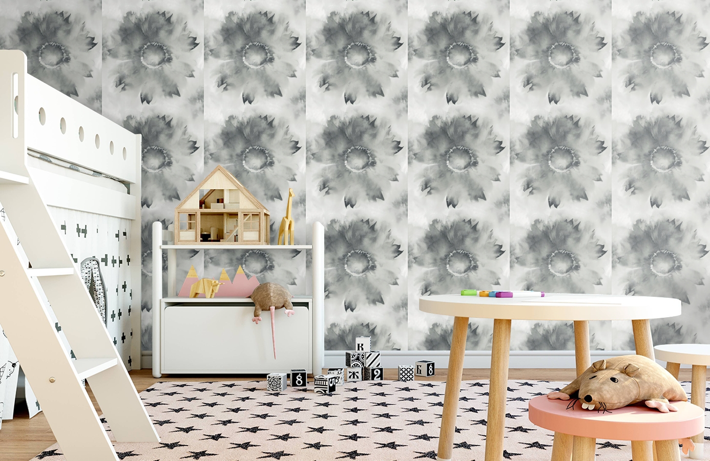 Обои AH40500 фото в интерьере детская