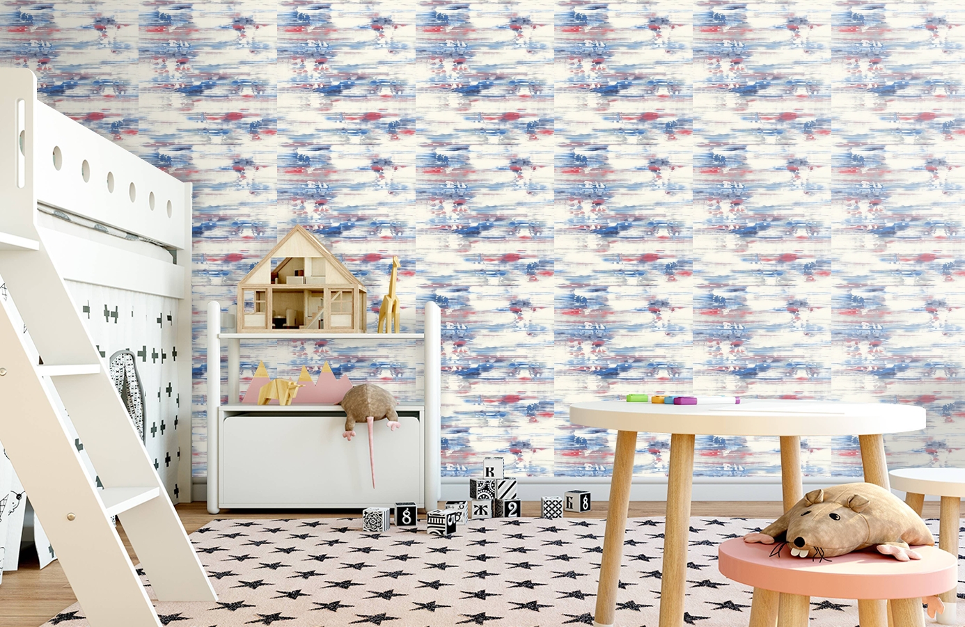 Обои AH41111 фото в интерьере детская